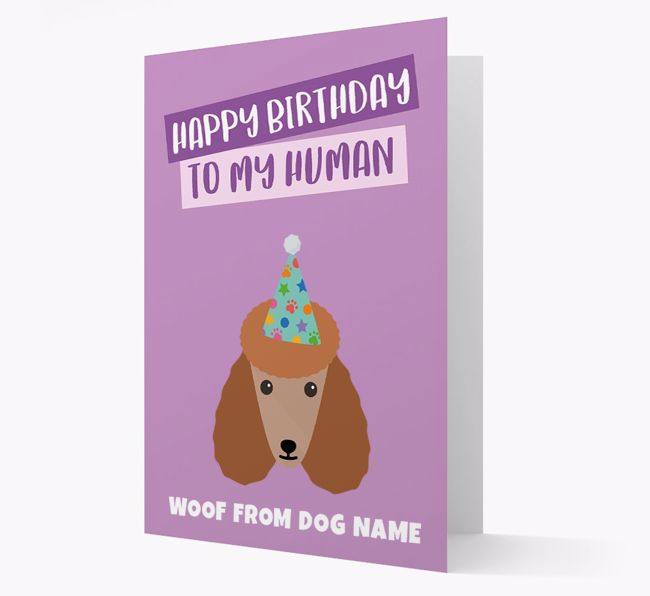 Personalised 'Happy Birthday To My Human' Card with {breedCommonName} Icon